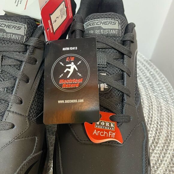 Sketcher’s Men’s Work Footwear Size 11 Black/Charcoal NWT - Picture 5 of 16